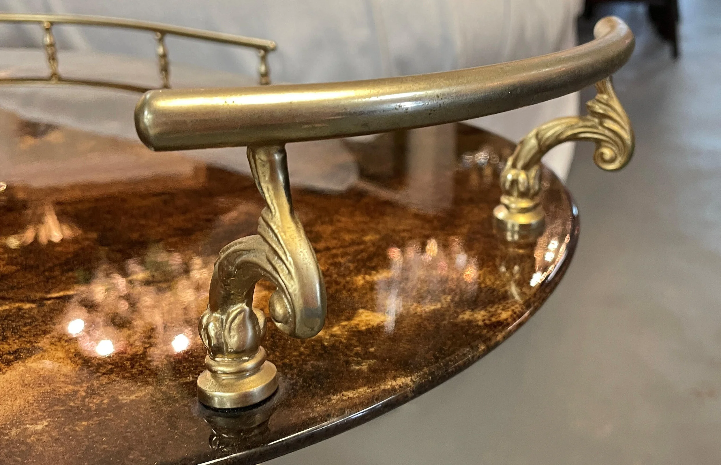 Encore Furniture Gallery-Aldo Tura Italian Lacquered Goatskin and